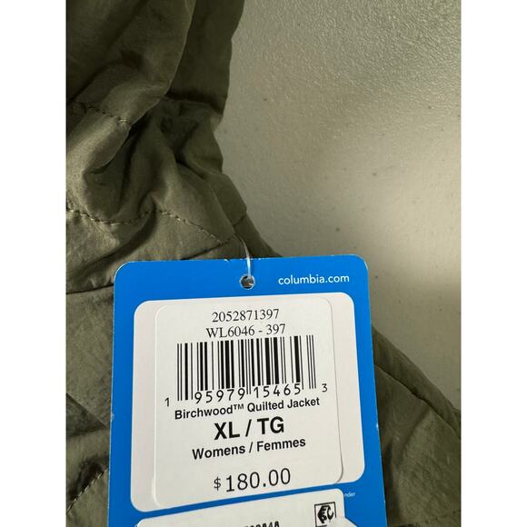 Columbia Women's Birchwood Quilted Jacket NWT GREEN SIZE XL - Picture 9 of 11
